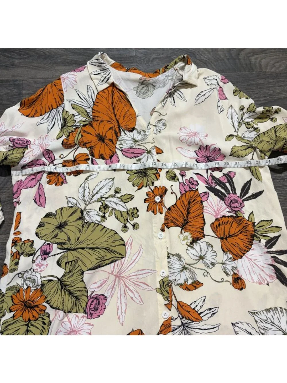 Cupshe Oaklyn Floral Buttoned Shirt Beach Dress XL Bohemian Tropical Summer Styl